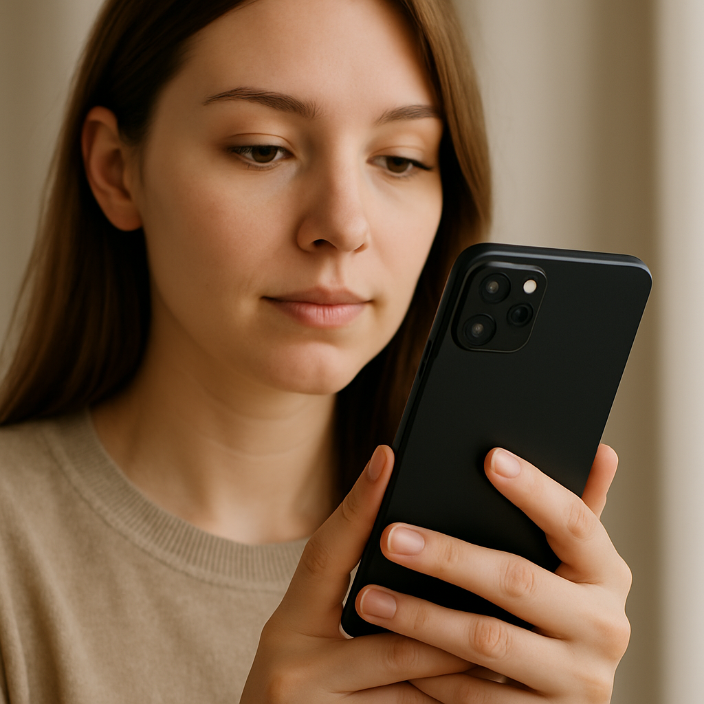 Person using smartphone