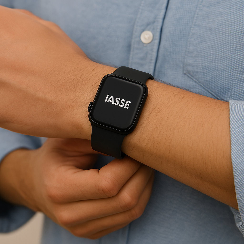 IAASSE smartwatch on a person's wrist